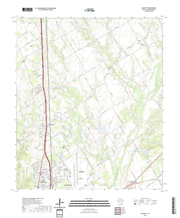 US Topo 7.5-minute map for Elm Mott TX