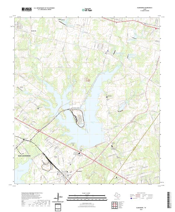 US Topo 7.5-minute map for Elmendorf TX