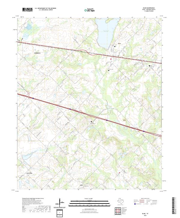US Topo 7.5-minute map for Elmo TX