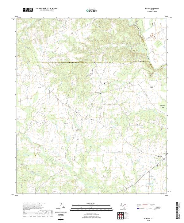 US Topo 7.5-minute map for Elwood TX