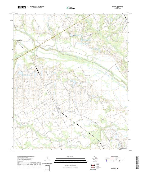 US Topo 7.5-minute map for Emhouse TX