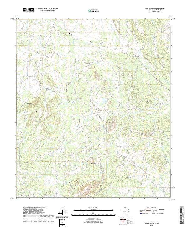 US Topo 7.5-minute map for Enchanted Rock TX