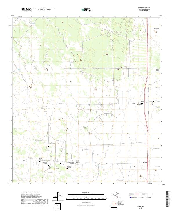 US Topo 7.5-minute map for Encino TX