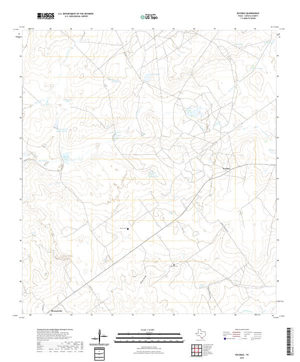 US Topo 7.5-minute map for Escobas TX