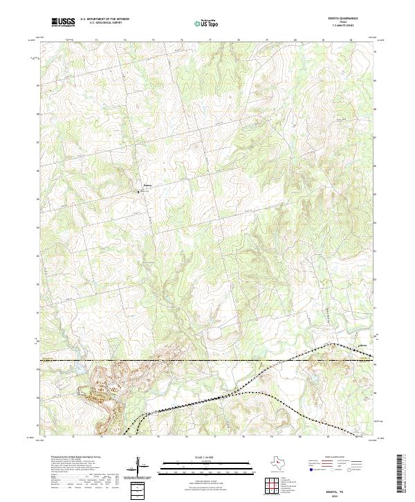 US Topo 7.5-minute map for Eskota TX