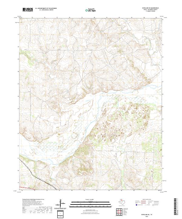 US Topo 7.5-minute map for Estelline SE TX