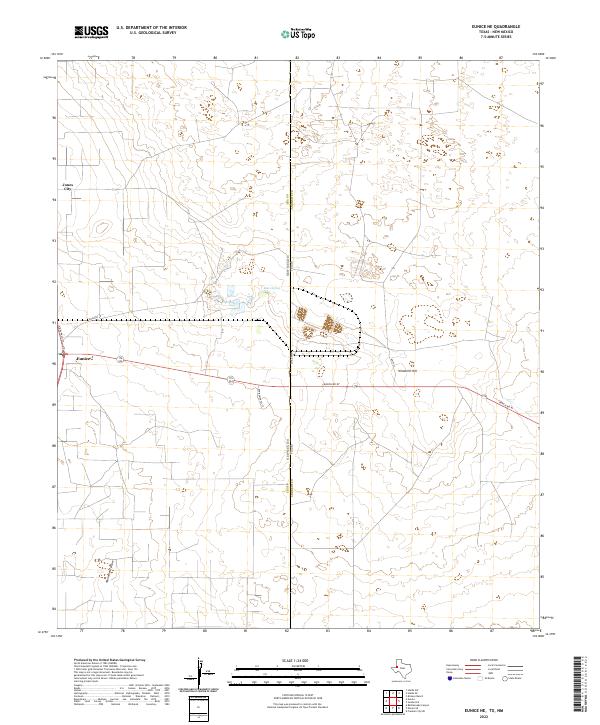 US Topo 7.5-minute map for Eunice NE TXNM