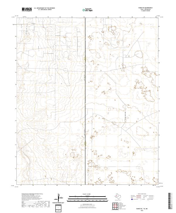US Topo 7.5-minute map for Eunice SE TXNM