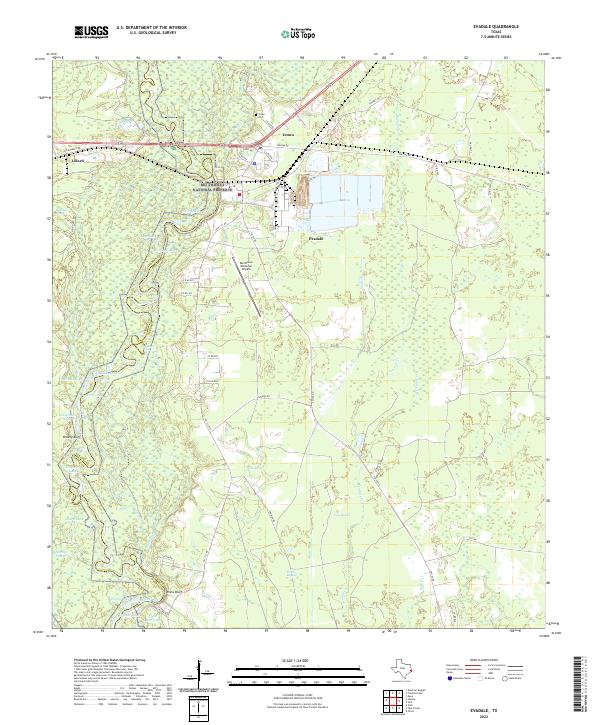 US Topo 7.5-minute map for Evadale TX