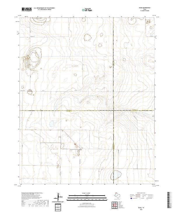 US Topo 7.5-minute map for Exum TX