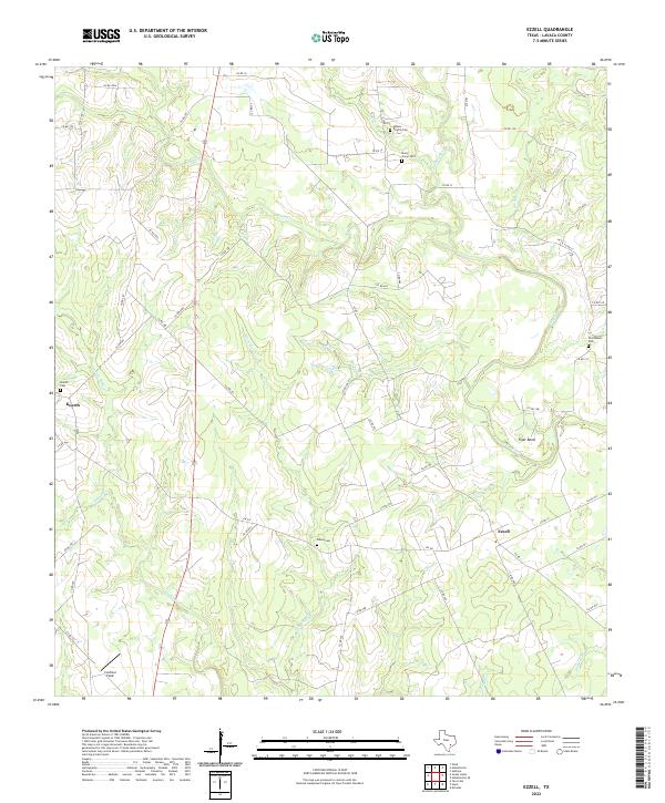 US Topo 7.5-minute map for Ezzell TX