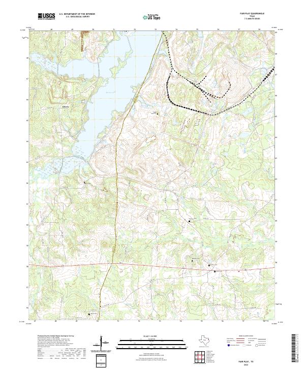 US Topo 7.5-minute map for Fair Play TX