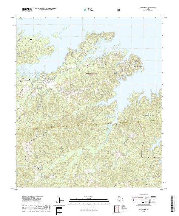 US Topo 7.5-minute map for Fairmount TX