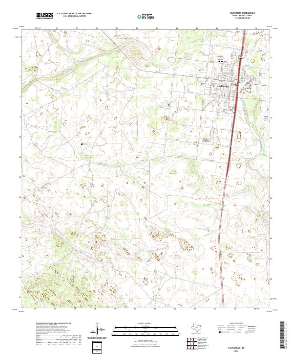 US Topo 7.5-minute map for Falfurrias TX