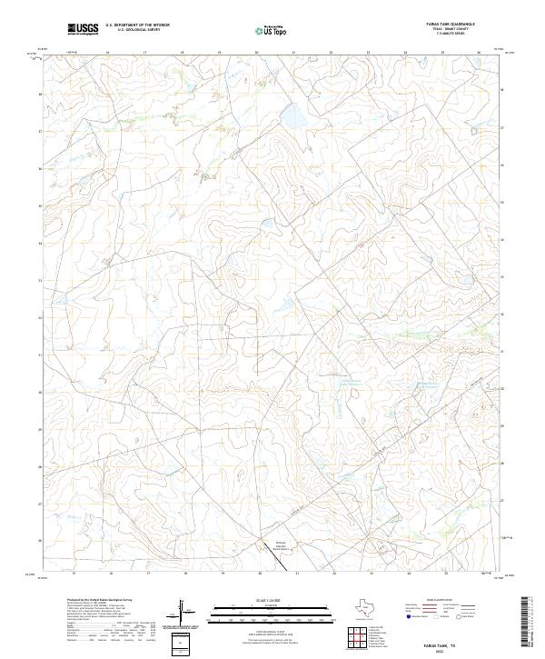 US Topo 7.5-minute map for Farias Tank TX