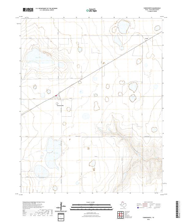 US Topo 7.5-minute map for Farnsworth TX