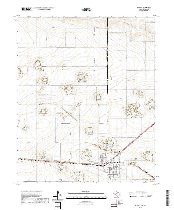 US Topo 7.5-minute map for Farwell TXNM