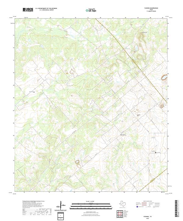 US Topo 7.5-minute map for Fashing TX