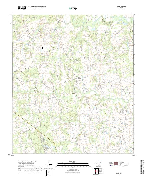 US Topo 7.5-minute map for Fedor TX