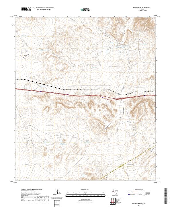 US Topo 7.5-minute map for Fencepost Draw TX
