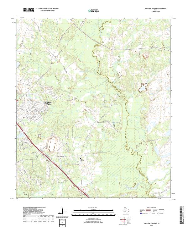 US Topo 7.5-minute map for Ferguson Crossing TX