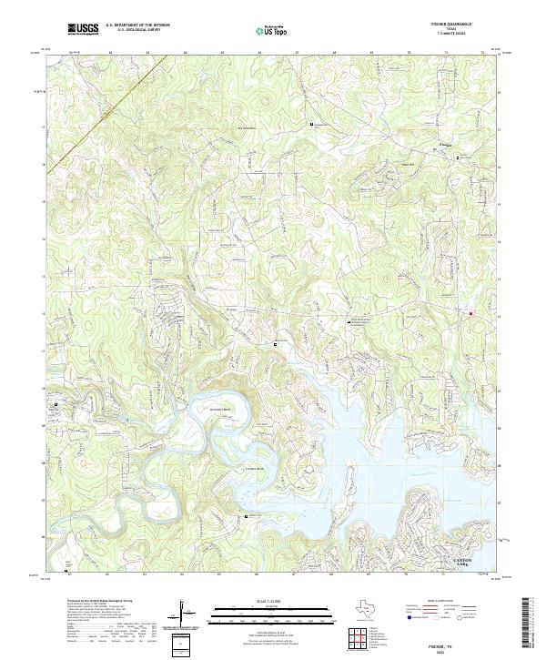 US Topo 7.5-minute map for Fischer TX