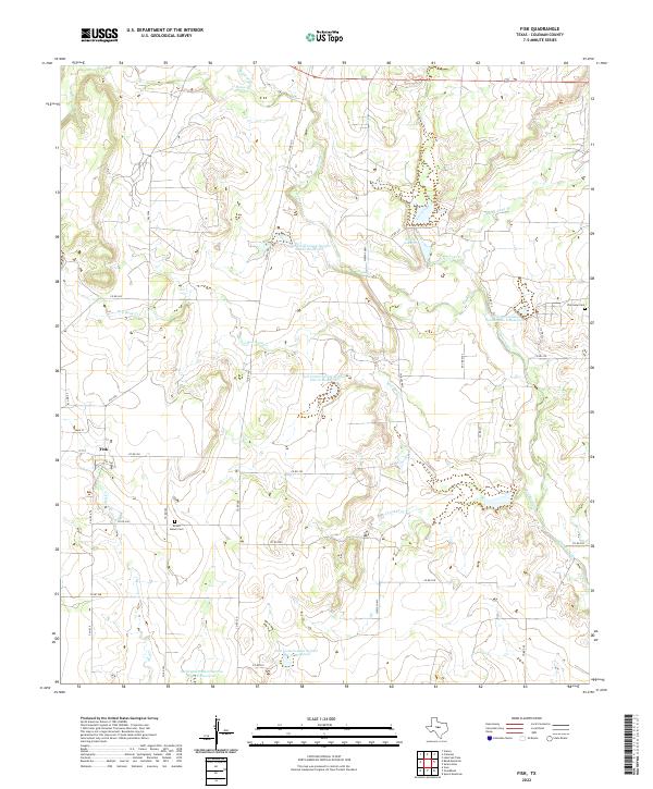 US Topo 7.5-minute map for Fisk TX
