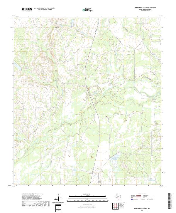 US Topo 7.5-minute map for Fitzpatrick Hollow TX