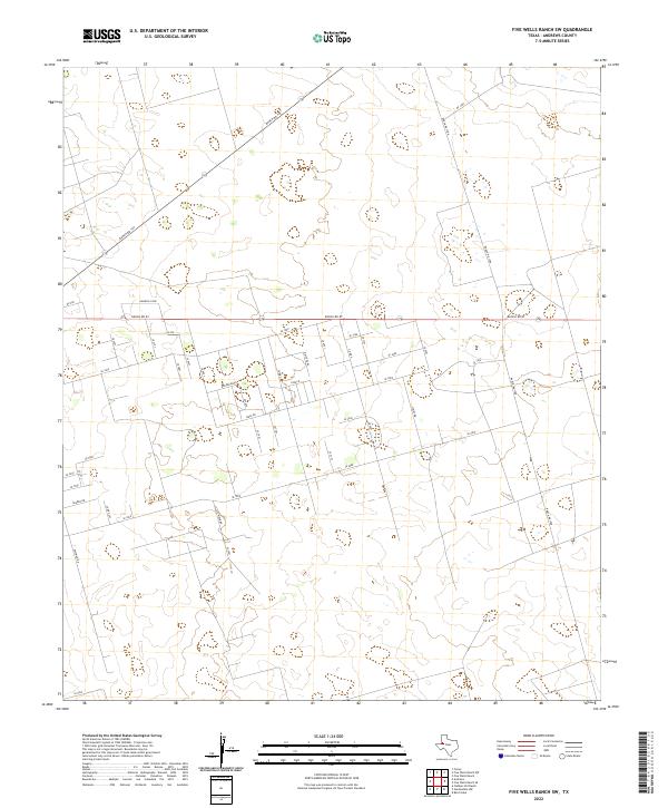 US Topo 7.5-minute map for Five Wells Ranch SW TX