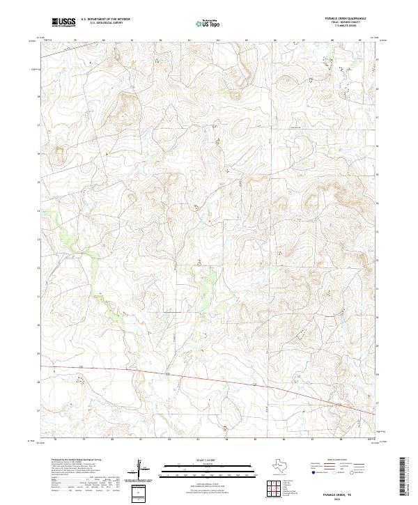 US Topo 7.5-minute map for Fivemile Creek TX