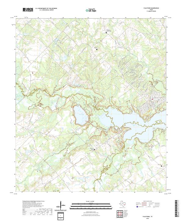 US Topo 7.5-minute map for Flag Pond TX