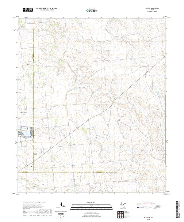 US Topo 7.5-minute map for Flattop TX