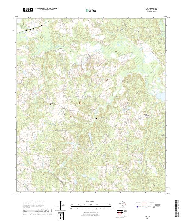 US Topo 7.5-minute map for Flo TX