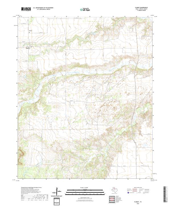 US Topo 7.5-minute map for Flomot TX