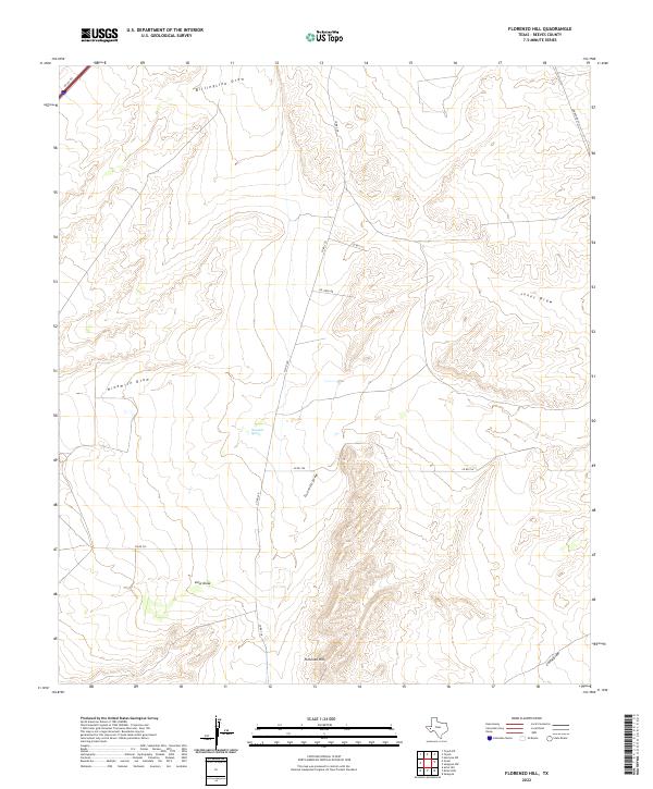 US Topo 7.5-minute map for Florenzo Hill TX