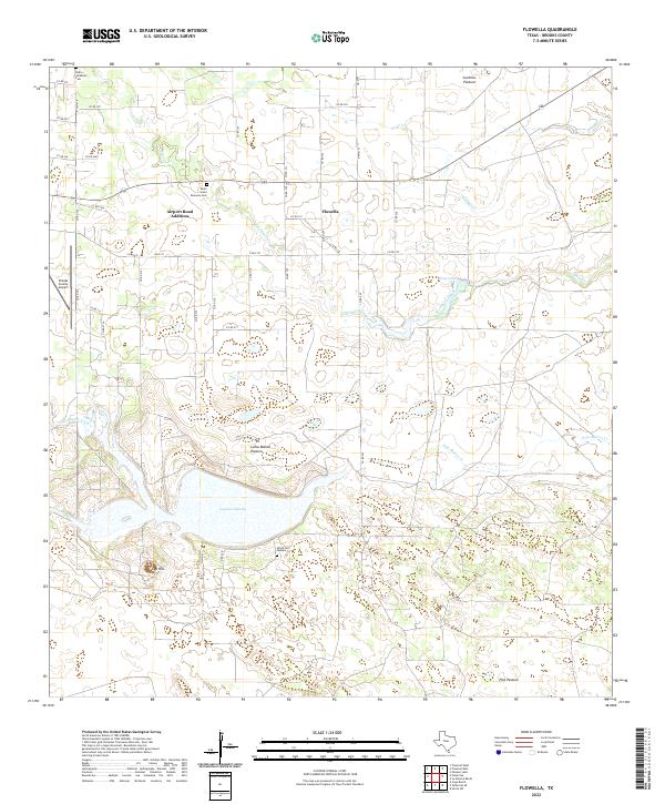 US Topo 7.5-minute map for Flowella TX