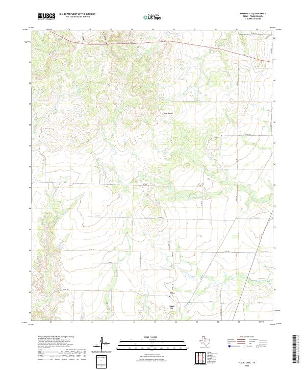 US Topo 7.5-minute map for Foard City TX