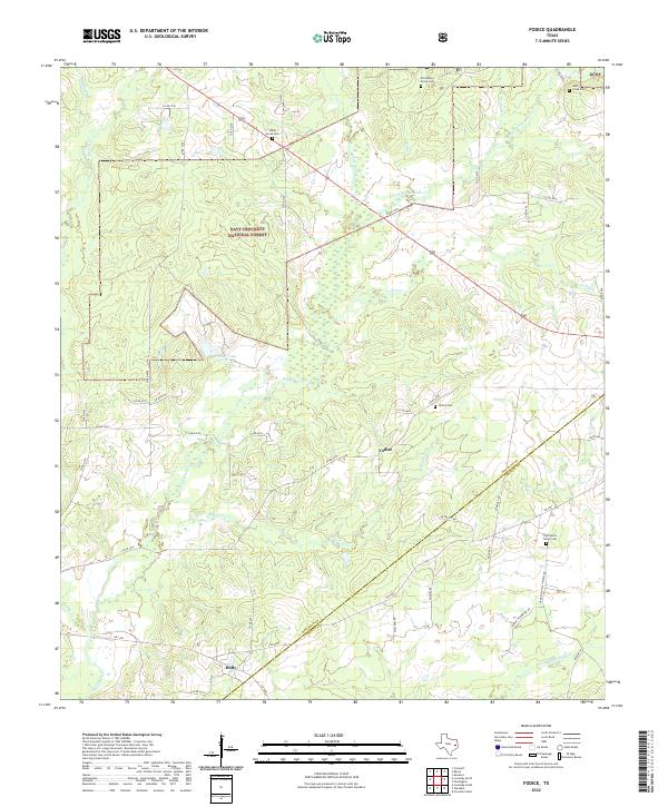 US Topo 7.5-minute map for Fodice TX
