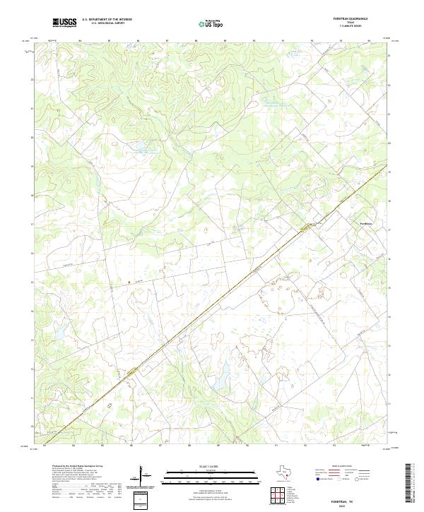 US Topo 7.5-minute map for Fordtran TX