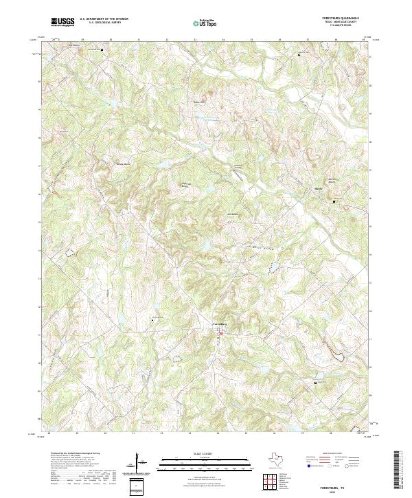 US Topo 7.5-minute map for Forestburg TX