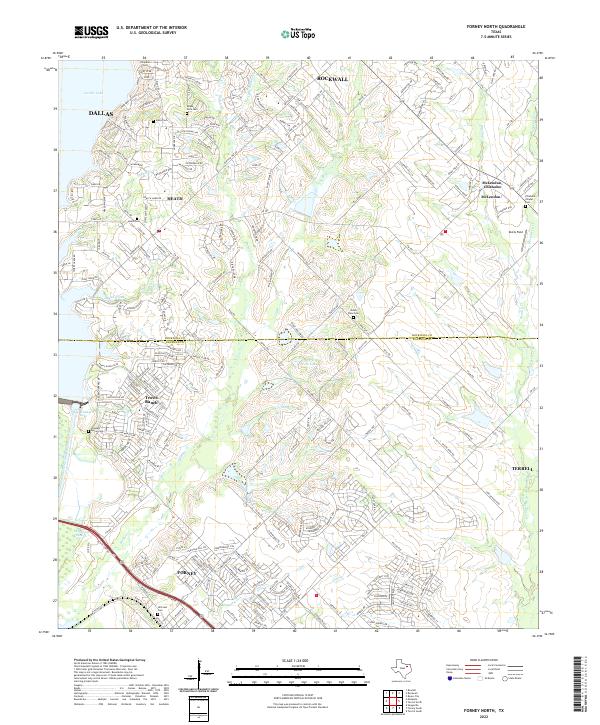 US Topo 7.5-minute map for Forney North TX