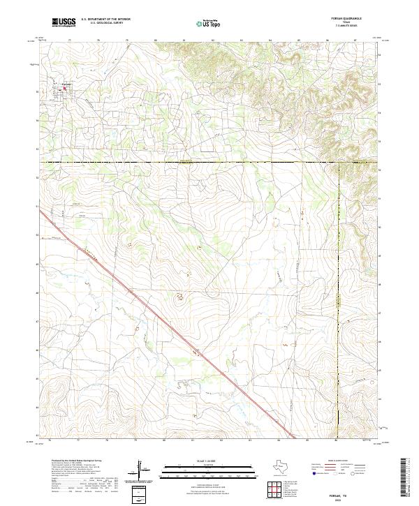 US Topo 7.5-minute map for Forsan TX