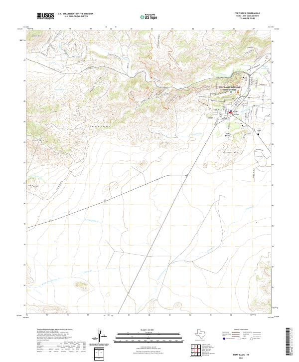 US Topo 7.5-minute map for Fort Davis TX