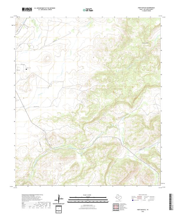 US Topo 7.5-minute map for Fort Davis SE TX