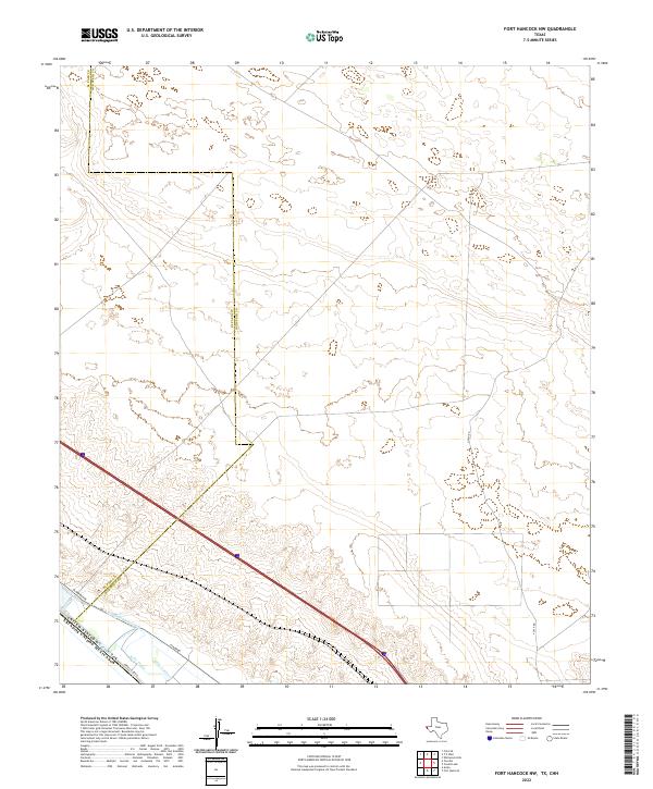 US Topo 7.5-minute map for Fort Hancock NW TXCHH