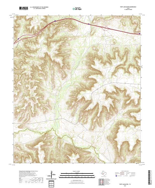 US Topo 7.5-minute map for Fort Lancaster TX