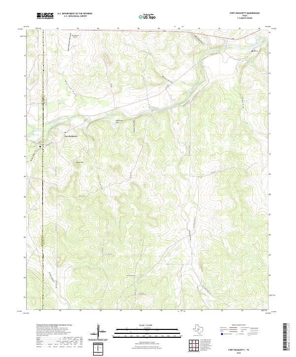US Topo 7.5-minute map for Fort McKavett TX