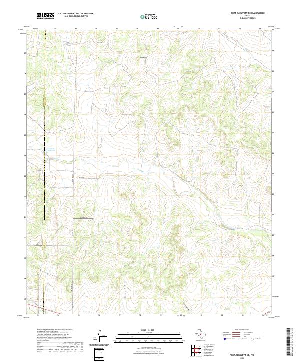 US Topo 7.5-minute map for Fort McKavett NE TX