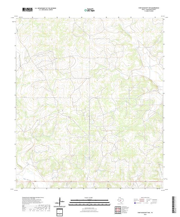 US Topo 7.5-minute map for Fort McKavett NW TX