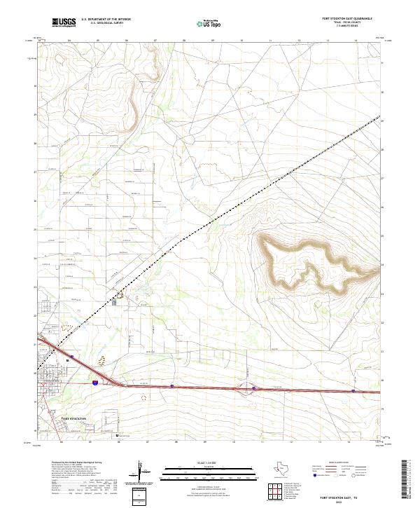 US Topo 7.5-minute map for Fort Stockton East TX